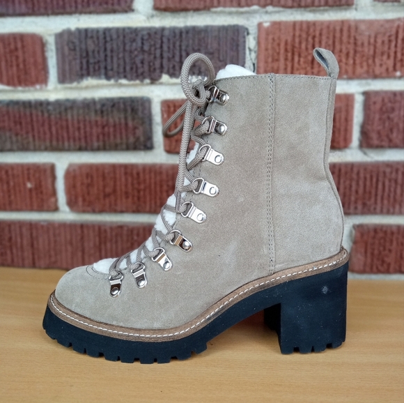 NWT Jeffrey Campbell 'OWhat' Blogger Favorite Lace Up Boot in Taupe Suede - Picture 8 of 11